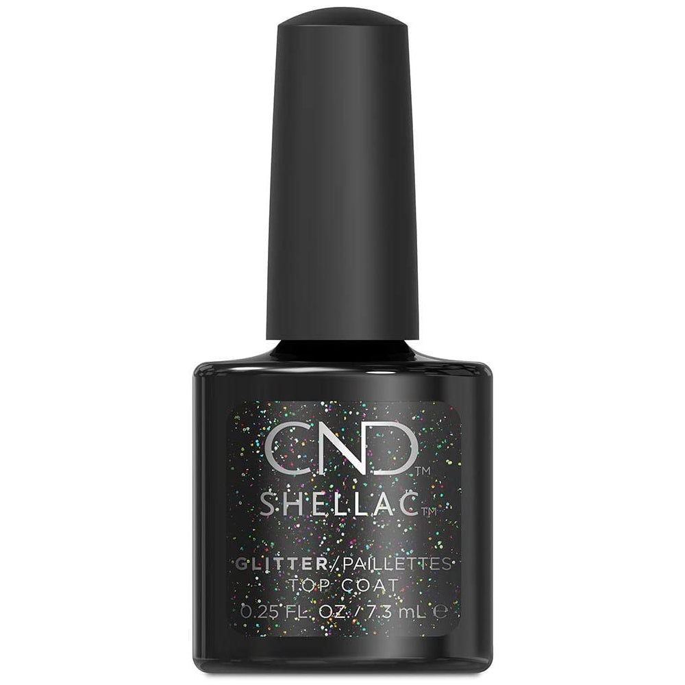 CND Shellac - Glitter Top Coat 0.25 oz - Milky Beauty