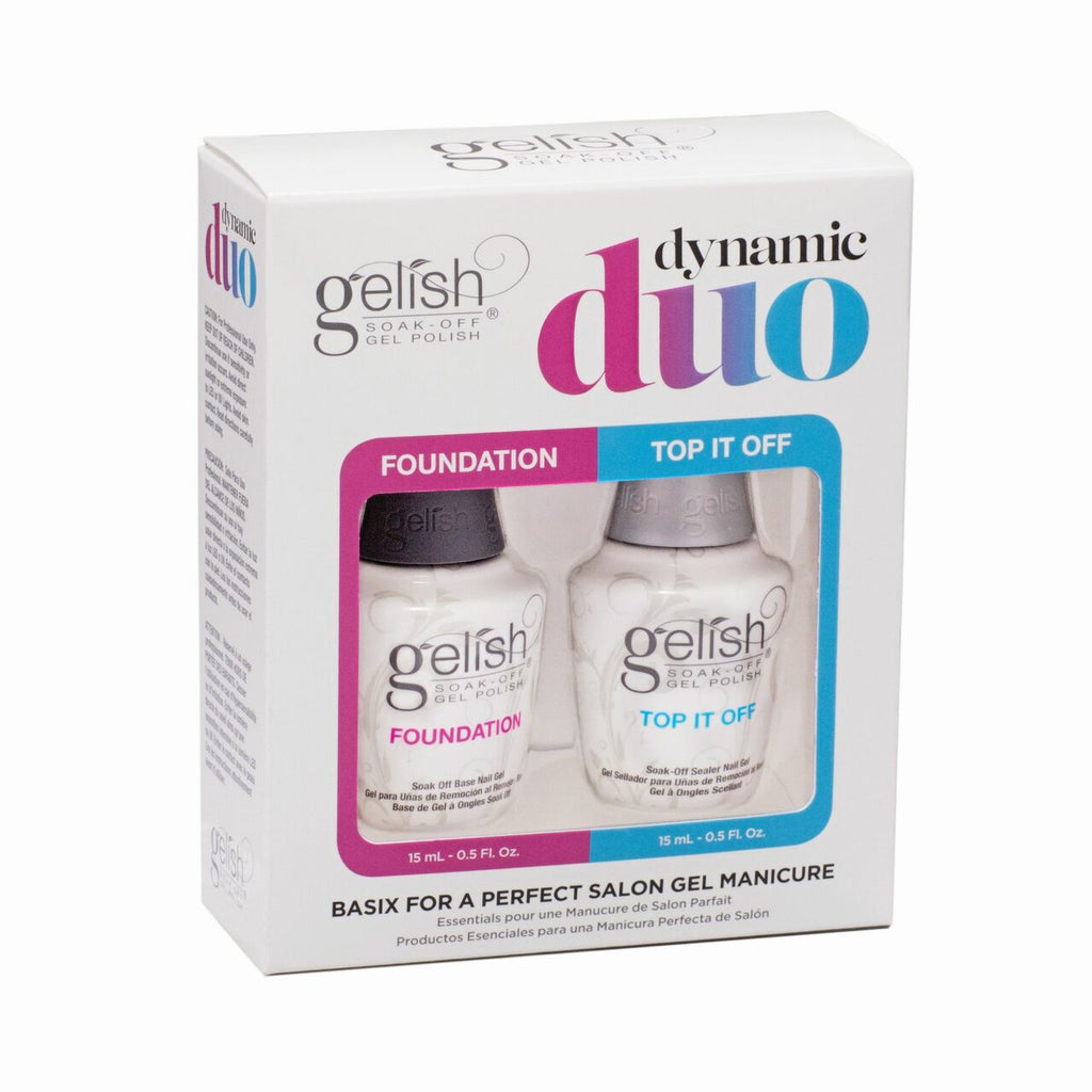 Gelish Dynamic Duo - Includes Foundation Base Gel And Top It Off Sealer Gel